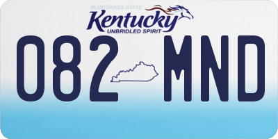 KY license plate 082MND
