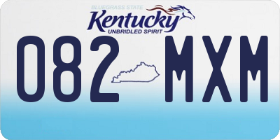 KY license plate 082MXM