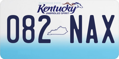 KY license plate 082NAX