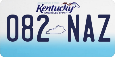 KY license plate 082NAZ