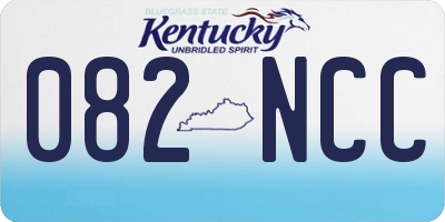 KY license plate 082NCC