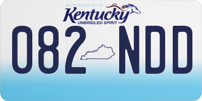 KY license plate 082NDD