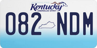 KY license plate 082NDM