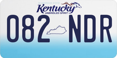 KY license plate 082NDR