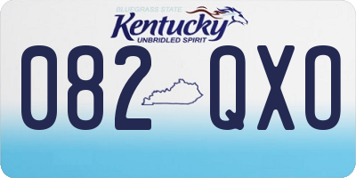 KY license plate 082QXO