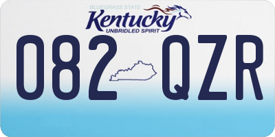 KY license plate 082QZR