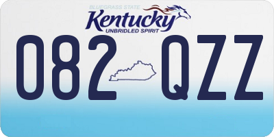 KY license plate 082QZZ