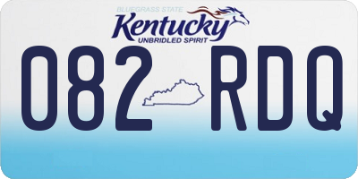 KY license plate 082RDQ