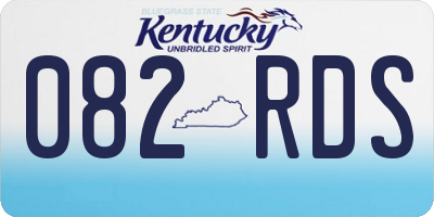 KY license plate 082RDS