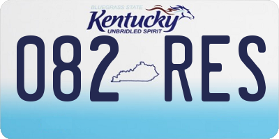 KY license plate 082RES