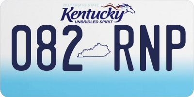 KY license plate 082RNP