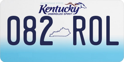 KY license plate 082ROL