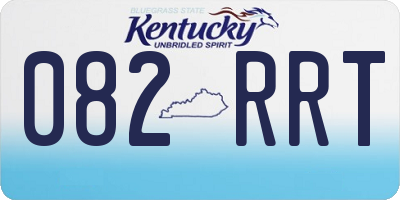KY license plate 082RRT
