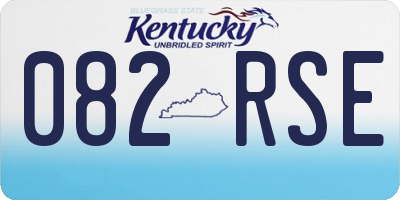 KY license plate 082RSE