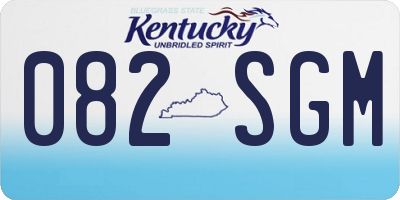 KY license plate 082SGM