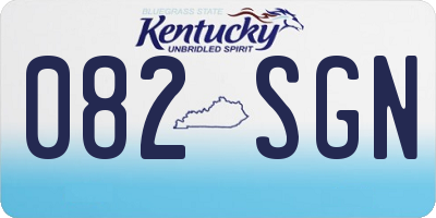 KY license plate 082SGN