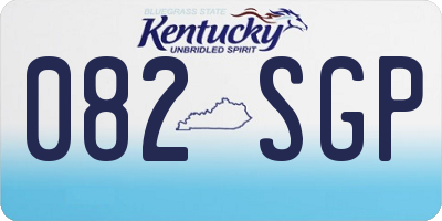 KY license plate 082SGP