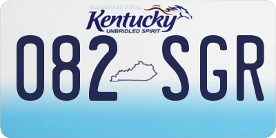 KY license plate 082SGR