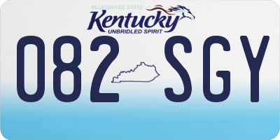 KY license plate 082SGY