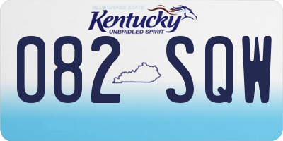 KY license plate 082SQW