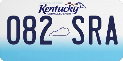 KY license plate 082SRA