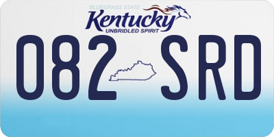 KY license plate 082SRD