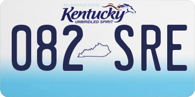 KY license plate 082SRE