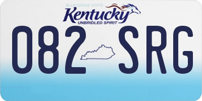 KY license plate 082SRG