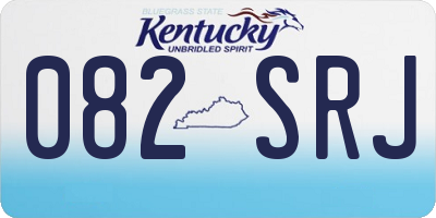 KY license plate 082SRJ