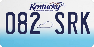 KY license plate 082SRK