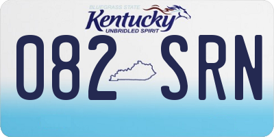 KY license plate 082SRN