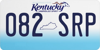 KY license plate 082SRP