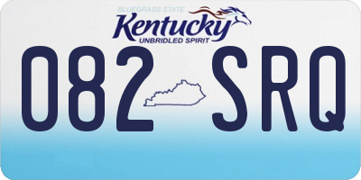KY license plate 082SRQ
