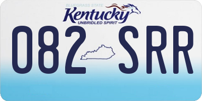 KY license plate 082SRR
