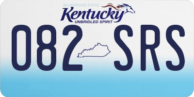 KY license plate 082SRS