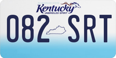 KY license plate 082SRT