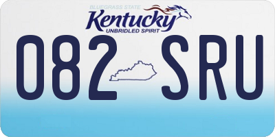 KY license plate 082SRU