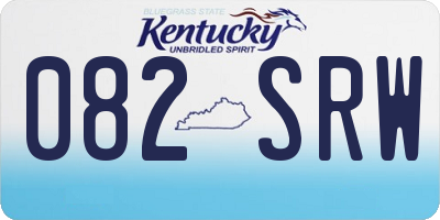 KY license plate 082SRW