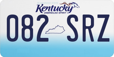 KY license plate 082SRZ