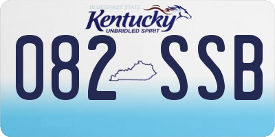 KY license plate 082SSB