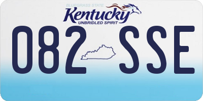 KY license plate 082SSE
