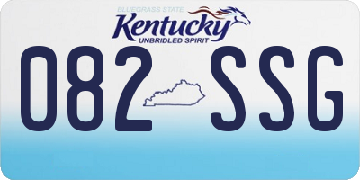 KY license plate 082SSG
