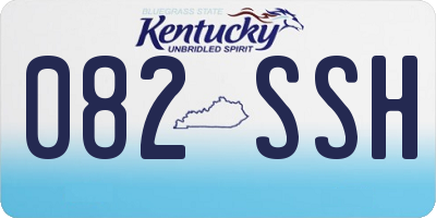 KY license plate 082SSH