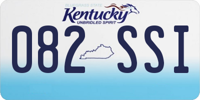 KY license plate 082SSI