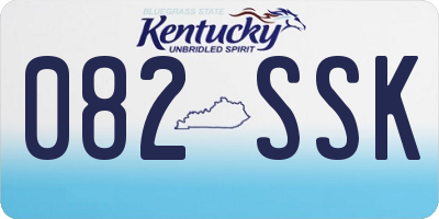 KY license plate 082SSK