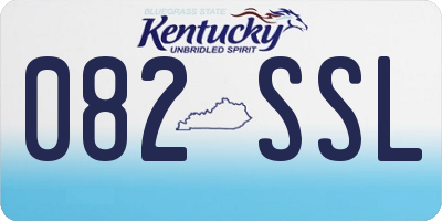 KY license plate 082SSL