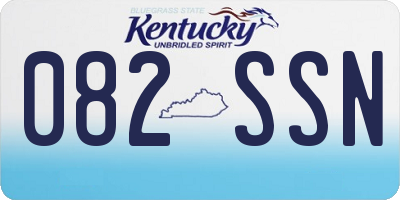 KY license plate 082SSN