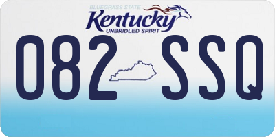 KY license plate 082SSQ