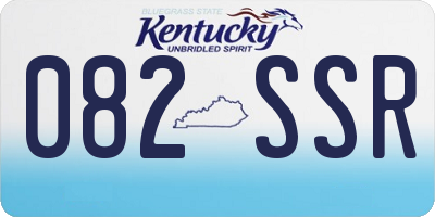 KY license plate 082SSR