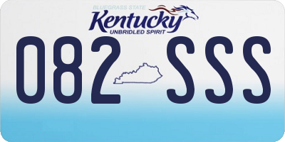 KY license plate 082SSS